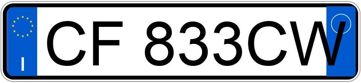 Numer rejestracyjny CF833CW posiada LANCIA Ypsilon