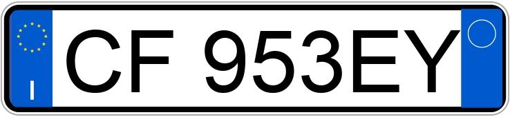 Numer rejestracyjny CF953EY posiada FIAT Fiorino 1a serie