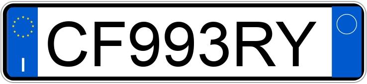 Numer rejestracyjny CF993RY posiada CITROEN C3 1a serie