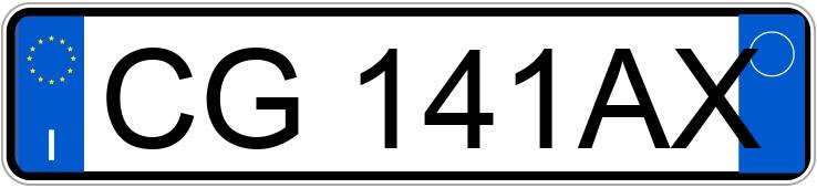 Numer rejestracyjny CG141AX posiada PEUGEOT 206