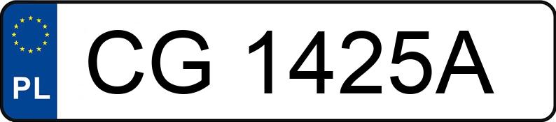 Numer rejestracyjny CG 1425A posiada CITROEN C4 PICASSO - CG1425A