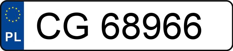 Numer rejestracyjny CG 68966 posiada VOLKSWAGEN GOLF - CG68966