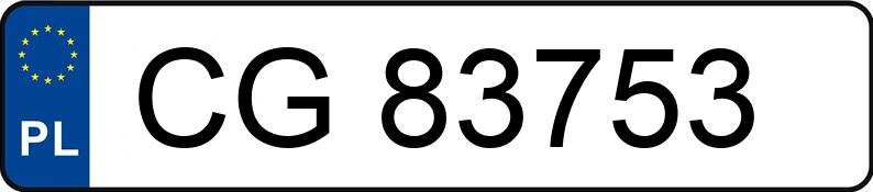 Numer rejestracyjny CG 83753 posiada OPEL CORSA - CG83753