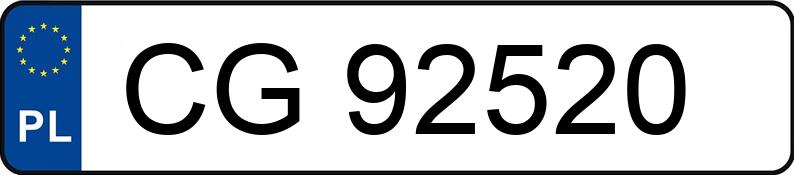 Numer rejestracyjny CG 92520 posiada FORD MONDEO - CG92520