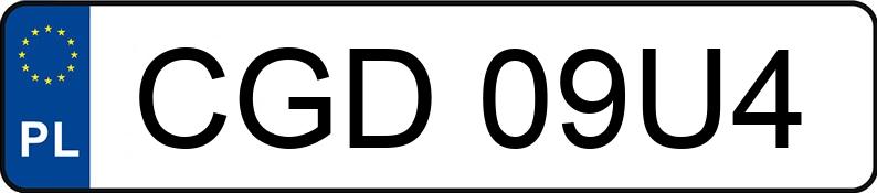 Numer rejestracyjny CGD 09U4 posiada SEAT Leon 1.9 TDI DPF MR`05 E4 1P Audience - CGD09U4