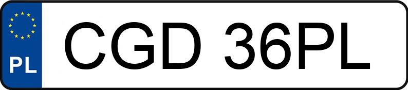 Numer rejestracyjny CGD 36PL posiada BMW 320i Kat. E36 320i Kat. E36 - CGD36PL