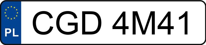 Numer rejestracyjny CGD 4M41 posiada AUDI A4 - CGD4M41