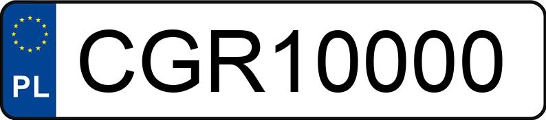 Numer rejestracyjny CGR 10000 posiada VOLKSWAGEN Golf VII 2.0 TDI-CR MR`12 E5 Highline BMT DSG - CGR10000