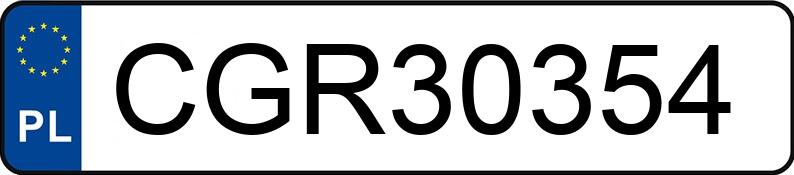 Numer rejestracyjny CGR 30354 posiada AUDI A3 - CGR30354