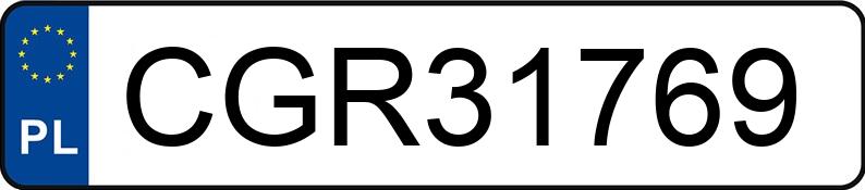 Numer rejestracyjny CGR 31769 posiada MAZDA 3 - 1.6 MR`06 E4 Exclusive - CGR31769