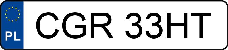 Numer rejestracyjny CGR 33HT posiada VOLKSWAGEN GOLF - CGR33HT