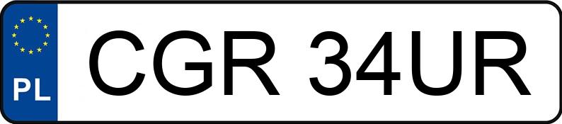 Numer rejestracyjny CGR 34UR posiada MERCEDES-BENZ VITO 111 CDI - CGR34UR