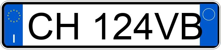 Numer rejestracyjny CH124VB posiada FIAT Punto 2a serie Numer rejestracyjny CH124VB posiada FIAT Punto 2a serie