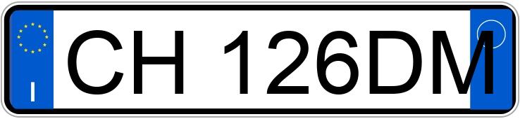 Numer rejestracyjny CH126DM posiada SMART city coupe-cabrio