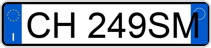 Numer rejestracyjny CH249SM posiada MG TF