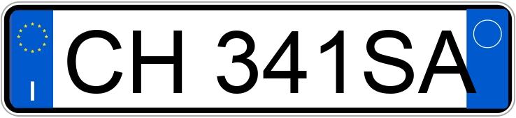 Numer rejestracyjny CH341SA posiada PEUGEOT 206