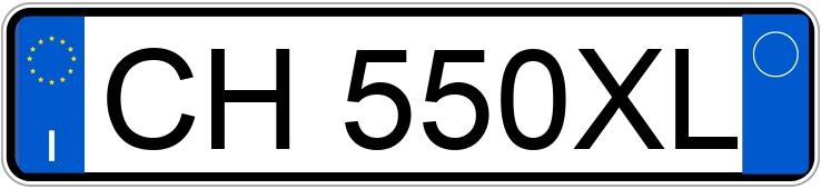 Numer rejestracyjny CH550XL posiada FIAT Panda 1a serie