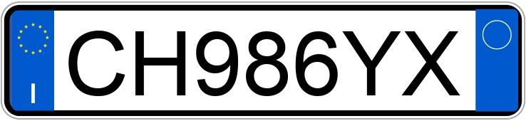 Numer rejestracyjny CH986YX posiada PEUGEOT 206