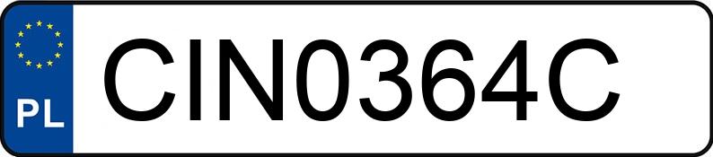 Numer rejestracyjny CIN 0364C posiada OPEL CORSA - CIN0364C