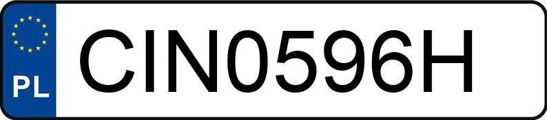 Numer rejestracyjny CIN 0596H posiada FIAT Seicento 0.9 Kat. S - CIN0596H
