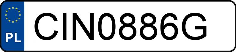 Numer rejestracyjny CIN 0886G posiada HYUNDAI TUCSON - CIN0886G