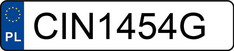 Numer rejestracyjny CIN 1454G posiada SKODA OCTAVIA PREMIA 1Z - CIN1454G