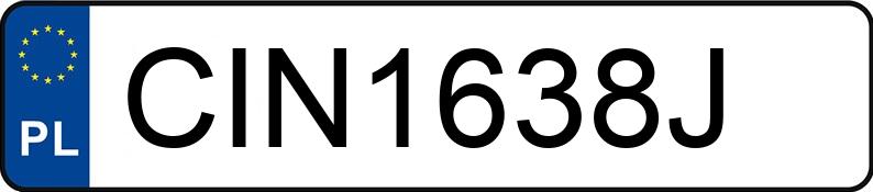 Numer rejestracyjny CIN 1638J posiada AUDI A6 LIMOUSINE - CIN1638J