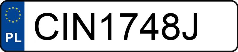 Numer rejestracyjny CIN 1748J posiada FORD Mustang 2.3 EcoBoost MR`15 E6 Mustang 2.3 EcoBoost MR`15 E6 - CIN1748J