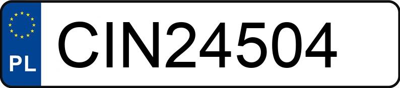 Numer rejestracyjny CIN 24504 posiada VOLKSWAGEN GOLF 1,9 TDI - CIN24504