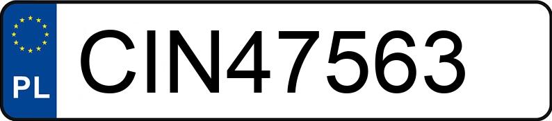 Numer rejestracyjny CIN 47563 posiada VOLKSWAGEN GOLF - CIN47563