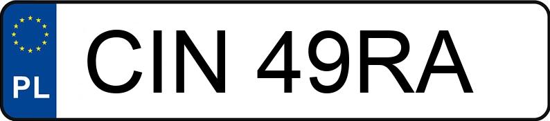 Numer rejestracyjny CIN 49RA posiada MERCEDES-BENZ 124 2.5D - CIN49RA