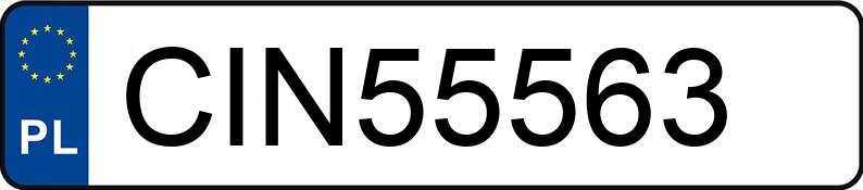 Numer rejestracyjny CIN 55563 posiada VOLKSWAGEN GOLF - CIN55563
