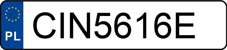 Numer rejestracyjny CIN 5616E posiada FORD Fusion 1.6i MR`02 E3 Elegance - CIN5616E