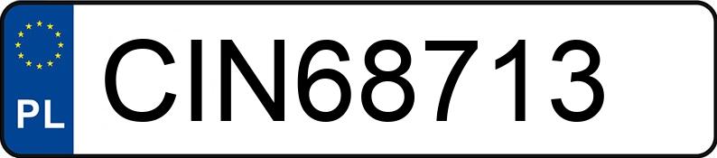 Numer rejestracyjny CIN 68713 posiada CHRYSLER VOYAGER - CIN68713