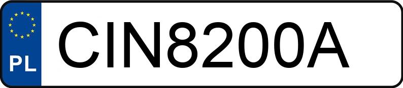 Numer rejestracyjny CIN 8200A posiada BMW 550i MR`10 E6 F10 Steptronic - CIN8200A