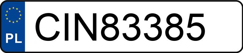 Numer rejestracyjny CIN 83385 posiada OPEL VECTRA-C - CIN83385