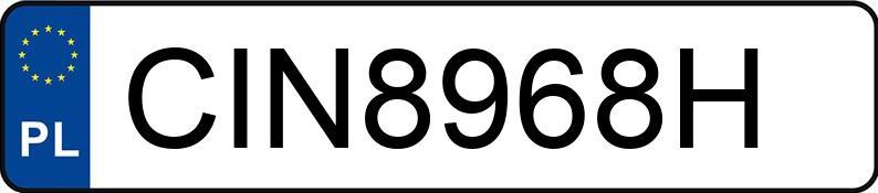 Numer rejestracyjny CIN 8968H posiada HYUNDAI KONA - CIN8968H