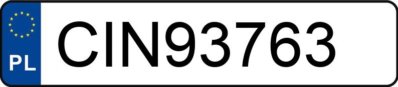 Numer rejestracyjny CIN 93763 posiada OPEL MERIVA - CIN93763