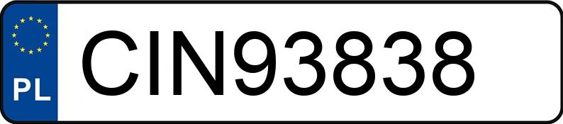 Numer rejestracyjny CIN 93838 posiada SKODA OCTAVIA - CIN93838