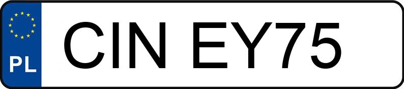 Numer rejestracyjny CIN EY75 posiada KAWASAKI Szosowe 600 do 1000 ccm Z 900 - CINEY75