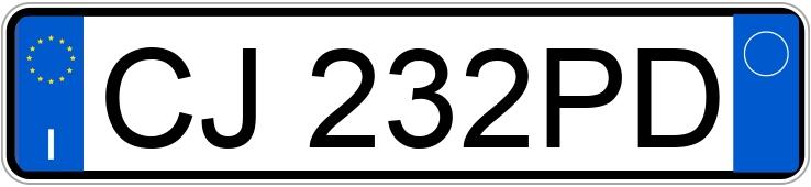 Numer rejestracyjny CJ232PD posiada FIAT Panda 2a serie Numer rejestracyjny CJ232PD posiada FIAT Panda 2a serie