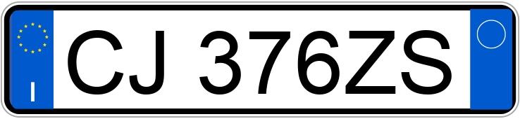 Numer rejestracyjny CJ376ZS posiada TOYOTA Yaris