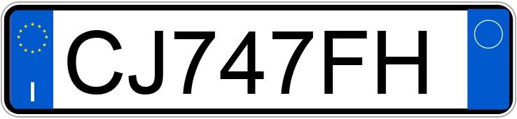 Numer rejestracyjny CJ747FH posiada OPEL Meriva 1a serie