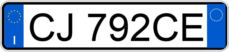 Numer rejestracyjny CJ792CE posiada RENAULT Megane 2a serie