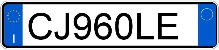 Numer rejestracyjny CJ960LE posiada FIAT Panda 2a serie