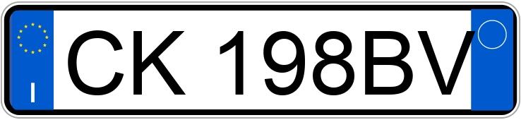 Numer rejestracyjny CK198BV posiada PEUGEOT 206