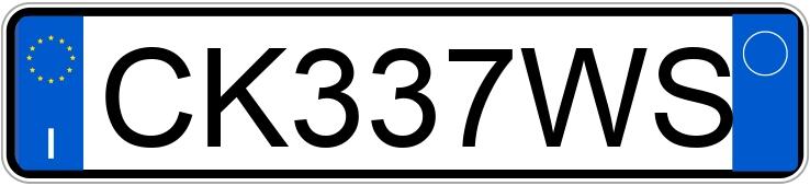 Numer rejestracyjny CK337WS posiada FIAT Panda 2a serie