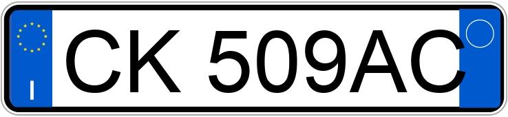 Numer rejestracyjny CK509AC posiada VOLKSWAGEN Golf 5a serie