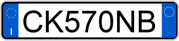 Numer rejestracyjny CK570NB posiada VOLKSWAGEN Golf 5a serie