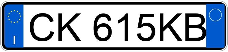 Numer rejestracyjny CK615KB posiada TOYOTA Yaris